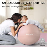FITMIND_ Extra Thick Exercise Ball Yoga Ball 22in/26in/30in for Workout Pregnancy Stability,Anti-Burst and Slip Resistant Swiss Ball with Pump for Yoga, Pilates, Fitness,Birthing,Physical Therapy