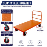 Platform Cart Industrial Dolly Cart 3300LB Heavy Duty 48” x 24” Platform Hand Truck Push Cart Super Heavy Duty