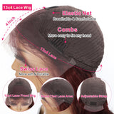 Reddish Brown 13x4 Deep Wave Lace Front Wigs 26 Inch+Ginger Orange 13x4 Deep Wave Lace Front Wigs 30 Inch