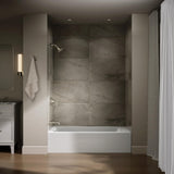 Kohler K-26108-LA-0 Entity 60" x 32" Alcove Bath, Left Drain, White