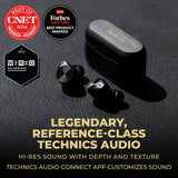 True Wireless Bluetooth Earbuds with Advanced Noise Cancelling, 3 Device Multipoint Connectivity (Black) Technics