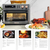 Infrared Heating Air Fryer Toaster Oven, Extra Large Countertop Convection Oven 10-in-1 Combo | Black Matte Stainless Steel VAL CUCINA