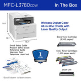 Wireless Digital Color All-in-One Printer with Laser Quality Output, Single Pass Duplex Copy & Scan | Includes 2 Month Refresh