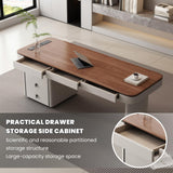 56 inch Office Desk for Home, Modern Executive Computer Desk with Storage