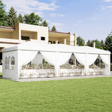 Aoxun 10x30 Pop Up Canopy Tent with 8 Sidewalls, Party Tent, White