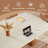 Tribesigns 6.56 ft Conference Table, Large Rectangle Meeting Seminar Table for 8-10 People Long Business Table