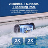 Cordless Robotic Pool Vacuum, Pool Cleaner with Track Drive & Sonar Navigation, 180W Brushless Motor, Wall & Waterline Climbing, 150-Min Runtime, for Inground Above-Ground 2150 Sq. Ft. (Dark Blue)