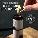 BOURBON&BARREL Cocktail Smoker Kit | Crafted with Walnut Wood | Whiskey Smoker Kit with Instant Smoker, Smoking Box, Food Tray and 4 Varieties of Wood Chips | Old Fashioned Drink Smoker [Walnut]