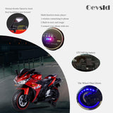 Electric Ride-On Motorcycle for Kids with 12V Motor, Training Wheels, Manual Throttle, Light Up Wheels, Music Player & Headlights - Ages 3-6 (Red + Plastic + 50-99 pounds)