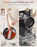 Nuwave Essential Series 5PC Ceramic Cookware Set PFAS-Free, G11 Duralon Blue Coating, Pots and Pans Set Non Stick, Dishwasher Safe