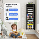 Simple Trending 14 Tier Rolling File Cart, Desk File Organizer with Sliding Trays and Wetal Mesh Paper Letter Storage Multi-Functional Rolling Clutter Cart for Office, Home, School, Black Simple Trending