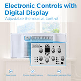 BLACK+DECKER Window or Through The Wall Air Conditioner 18000 BTU, AC Window Unit Cools Up to 1000 Square Feet