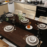 W Dining Table for 8-10 People, Versatile Modern Wooden Dinner Table Kitchen Table for Dining Room Conference Room