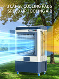 Uthfy 6500 CFM Swamp Cooler,49" Evaporative Air Cooler with 19 Gal Water Tank,5 Ice Box,120° Swing,Portable Air Conditioner with 3 Speeds,High Velocity Outdoor Cooling Fan for Garage,Patio,Factory Use