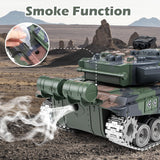 Supdex 1:18 RC Tank That Shoot BBS, 2.4G RUS T-90 Alloy Metal Remote Control Tank Model Toys, Army Toy with Smoke, Lights, Sound and Recoil,Military RC Vehicle for Adults and Kids 6+ Year Old