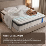 DINBooonLUX Queen Size Mattress,12 Inch Hybrid Queen Mattress in a Box with Memory Foam and Zoned Support Spring,Motion Isolation,Medium Firm,CertiPUR-US.