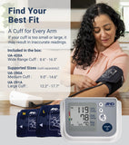 A&D Medical Blood Pressure Monitor for Home Use, UA-767F, Wide-Range Cuff (8.6-16.5"/22-42cm), 4 User, Easy to Use, Body Movement & Cuff Fit Detection Error, Batteries, Carrying Case