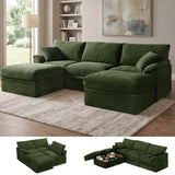 NABUMI 107'' Modular Sectional Sofa with Storage, Oversized Boneless Couch