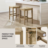 DUHOME 26-Inch Backless Seagrass Counter Stools Set of 6, Natural