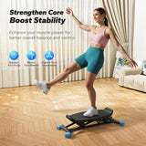 MERACH Balance Board for Adults, Rocking Stepper with Resistance Bands, Portable Wobble Board Featuring LCD Monitor, 300 lbs Capacity Ski Balance Trainer