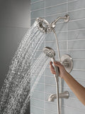 Delta Faucet Albion 14 Series Single-Handle Tub and Shower Faucet Set, Brushed Nickel Shower Trim with In2ition 2-in-1 Dual Shower Head, Spotshield Brushed Nickel T144855-SP-I (Valve Not Included)