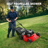 PowerSmart 22-Inch Gas Lawn Mower Self-Propelled, 150cc B&S Engine, 3-in-1 Mulching System