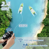 Podleer RC Boat-Remote Control Boat for Adults-High Speed 35+ KPH for Pool-Toys for Ages 8-13 (Green)