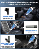 BRL Handheld Vacuum Cordless, Brushless Car Vacuum Cleaner with 12000PA Powerful Suction, 2 Suction Modes Mini Hand Vacuum, Dry & Wet, Portable Vacuum for Car Pet Hair, Home, Office, Keyboards