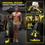NextREP Adjustable Weight Bench,1000 LB Fast Folding Workout Bench for Home Gym Strength Training, Incline Decline Flat Utility Bench Press for Full Body Workout, Upright Storage Yellow Exercise Bench NEXTREP