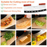 AILUROPODA Pizza Cutter Rocker with Knife Sharpener & Protective Cover 16" Large Pizza Rocker Cutter Sharp Pizza Slicer 30Cr13 Stainless Steel Pizza Knife (Silver)