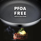 OATOFP Non Stick Frying Pans 12 inch, Hybrid Improved Version Frying Pans Nonstick with Lid,non stick Stainless Steel Skillets, Dishwasher and Oven-Safe Chef Pan, PFOA Free Cookware upgraded design