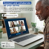 HP 17.3” FHD IPS LED Anti-Glare 300 nits Laptop, AMD Ryzen 5 7430U 6-core CPU, 8GB RAM, 256GB Storage, Webcam w/Shutter, Microsoft Copilot Key, Wi-Fi 6, BT 5.4, Win11H, w/Laptop Cooler, 17-cp3000