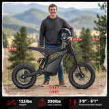 Heybike Electric Dirt Bike, Peak 4160W E Dirt Bike with 52V 26AH Battery