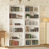 Bookshelves and Bookcases Set of 2 Floor Standing 6 Tiers Display Storage Shelves