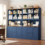 72'' Tall File Bookcase with Power Outlet & Printer Stand, 2 Filing Drawers