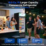 BODEGACOOLER Beverage Refrigerator and Cooler, 10.0 Cu. Ft Commercial Refrigerators For Man Cave, Display Refrigerator with Soft LED Light