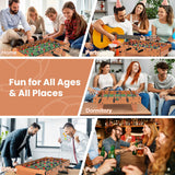 GYMAX Foosball Table, 27" Table Top Foosball with 2 Footballs, Mini Foosball Table for Kids Game Room, Family Night, Wooden