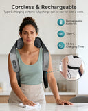 Cordless Neck Shoulder Massager with Graphene Heating, FSA Eligible, Rechargeable Deep Tissue 4D Shiatsu Neck Massager for Pain Relief, Upgraded Massage Heads for Shoulder & Back Gifts for Mom Mother