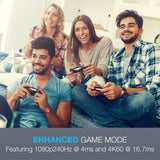 Optoma UHZ50e True 4K UHD Projector with Enhanced Gaming Mode 4ms Input Lag - HDR and HLG Input