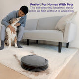 Shark Navigator Robot Vacuum and Self-Empty Base with Bagless 60-Day Capacity Self-Empty Base, SmartPath Navigation, Powerful Pet Hair Pickup, Anti-Hair Wrap, For Carpets & Hard Floors, Grey, RV2120AE