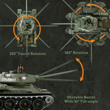 1/16 RC Tank, Heng Long Soviet Union T-34 Army Toy with Smoke, Sound, Light, 2.4G Remote Control Tank That Shoots with Upgraded Metal Track, Idler and Sprocket Wheel, Steel Gearbox, Two Batteries