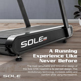 Treadmill Exercise Machine by Sole Fitness, Home Workout Equipment for Low-Impact Cardio, Slat Belt Design for Realistic Running Experience, Touch Screen, and Bluetooth (Sole ST90)