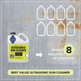 Ultrasonic Gun Cleaner - Makes 8 Gallons - Tillbrook Concentrated Ultrasonic Gun Cleaner - 128 oz Cleaning Solution for Guns, Pistols, & Gun Parts - Safe for Most Gun Finishes - Removes Oil & Grease