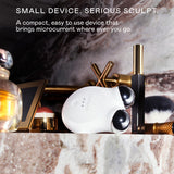 NUFACE MINI+ Facial Sculpting Tool - Microcurrent Face Massager Device for Skin Tightening, Contouring, Depuffing & Toning Cheeks, Neck & Jawline + Lymphatic Drainage & Activator Gel, Sandy Rose