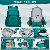 Maelstrom Hiking Backpack, 40L Waterproof Camping Daypack for Men and Women, Lightweight Travel Pack with Rain Cover (Green)