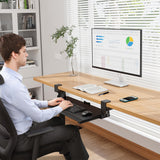 BONTEC Under Desk Keyboard Tray, Pull-Out Keyboard & Mouse Platform