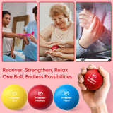 FitBeast Grip Strength Trainer, Finger Exerciser, Stress Balls for Adults, Hand Therapy for Strength, Recovery & Stress Relief, Forearm Strengthener for Men, Women & Seniors (6-Piece Warm Tones)