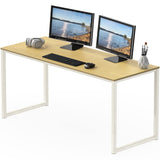 SHW Mission 55-Inch Home Office Computer Desk, Oak