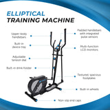 Stamina Elliptical Trainer 1704 - Elliptical Training Machine with Smart Workout App - Compact Standing Elliptical Machine for Home Workout - Up to 250 lbs Weight Capacity