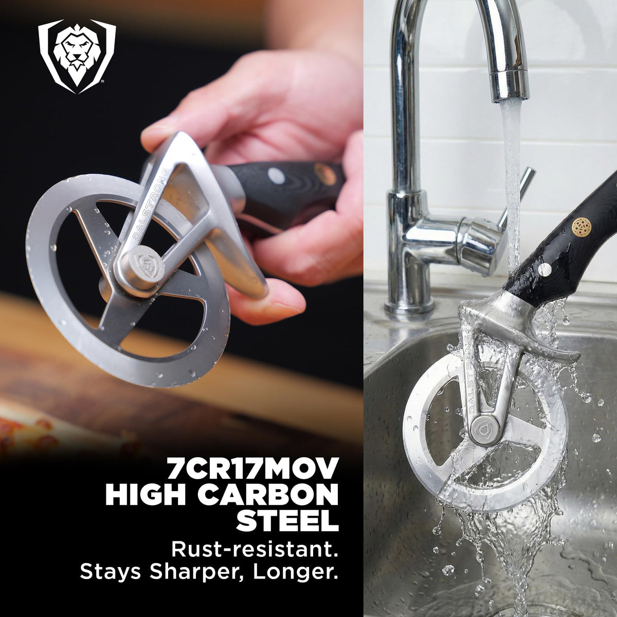 Dalstrong Orbit Razor Pizza Cutter Wheel — 2mm #304 Stainless, Tri-Spo ...